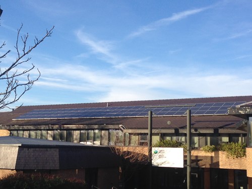 Solar panels on a NRW building