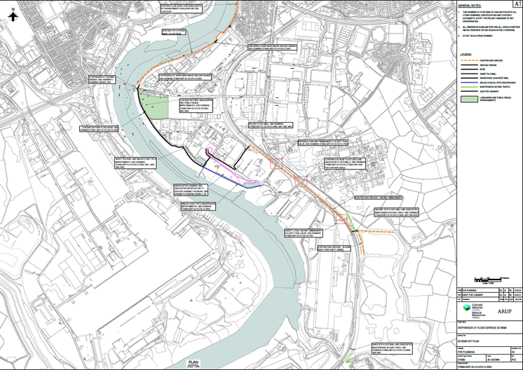 Stephenson Street flood scheme plan